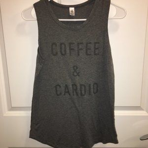 "Coffee & Cardio" Gym Tank